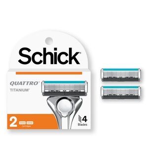 5 Schick Quattro For Men Titanium Refill Razor Blades 2ct